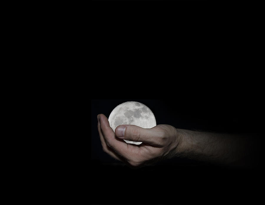 Youve Got the Whole Moon in Your Hand Digital Art by Pelo Blanco Photo