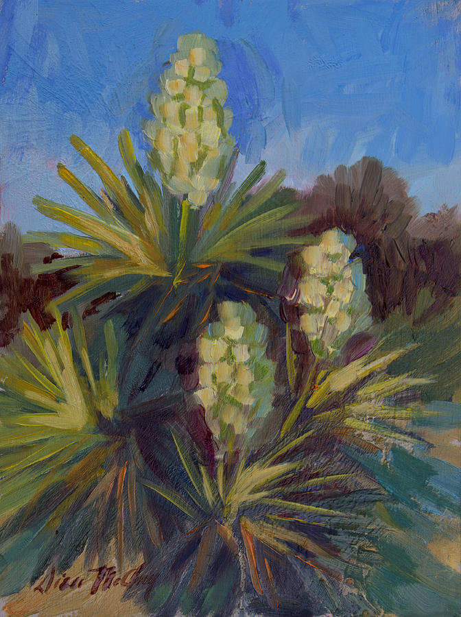 Spring Painting - Yucca at Joshua Tree by Diane McClary