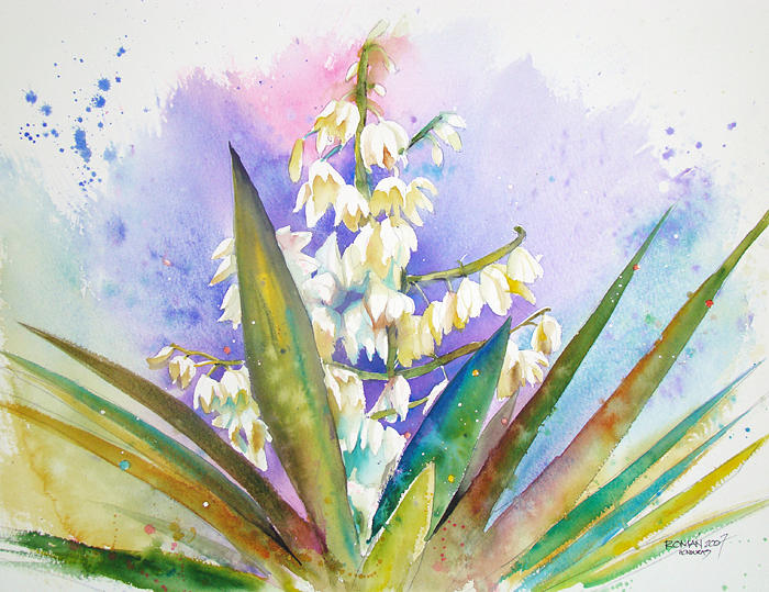 Orchid Painting - Yucca elephantipes by Cesar Roman Murillo