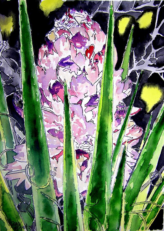 Flower Painting - Yucca Flower Plant Southwestern Art by Derek Mccrea