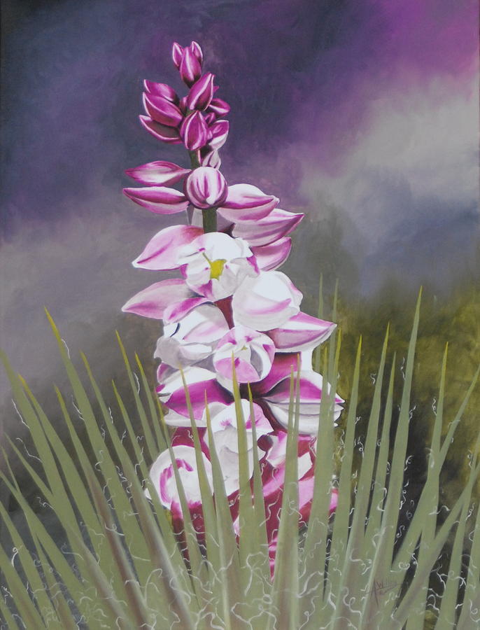 Yucca Flowers Painting by Amanda Cowan Fine Art America