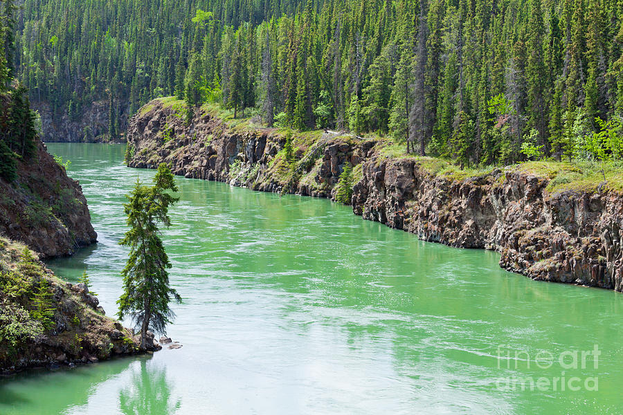 Yukon River water Miles Canyon Whitehorse Canada Photograph by Stephan