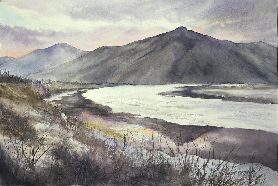 Yukon Sunset Painting by Deborah Horner