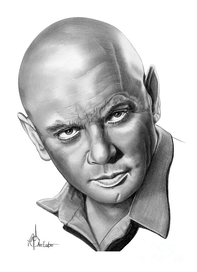 Yul Brynner Drawing by Murphy Elliott - Pixels