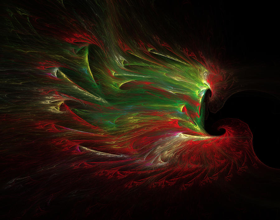 Yule-tide phoenix Digital Art by Rick Chapman