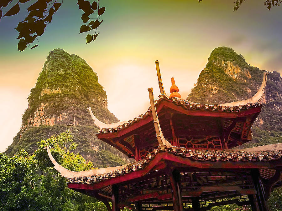 Yulong River drifting-ArtToPan-China Guilin scenery Photograph by Artto Pan