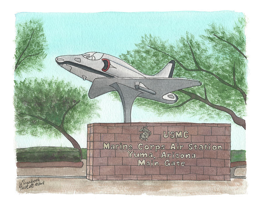 Yuma Welcome Painting by Betsy Hackett