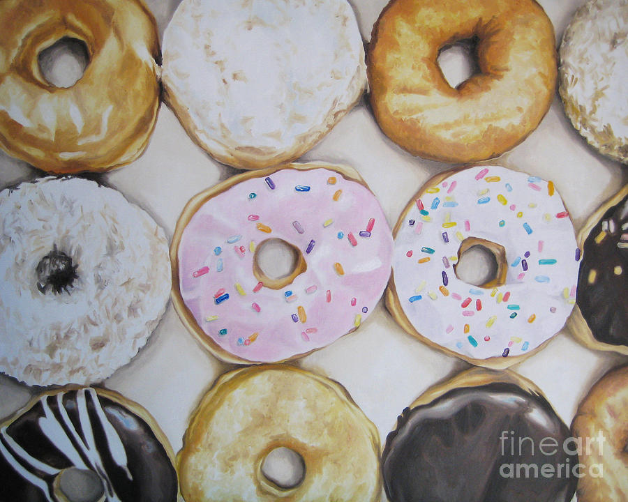 Yummy Donuts Painting by Jindra Noewi