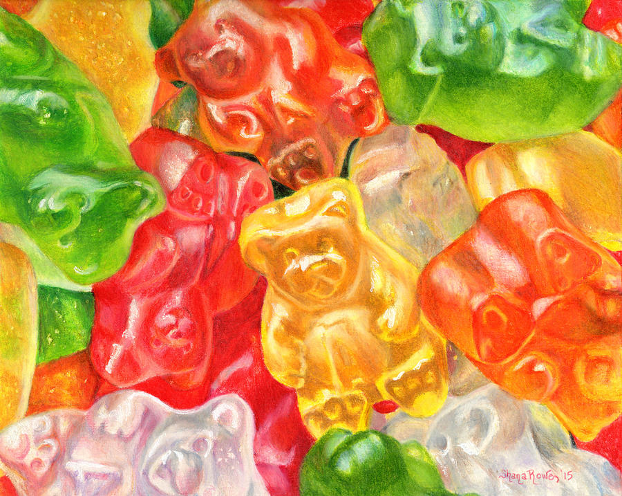 Yummy Gummies For Your Tummy Painting by Shana Rowe Jackson