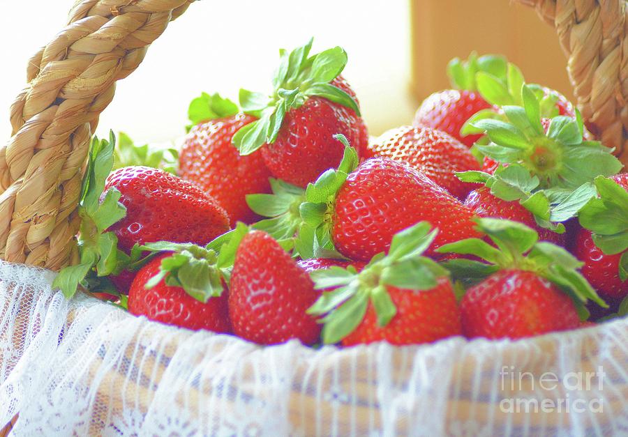 Strawberry Photograph - Yummy by Luv Photography