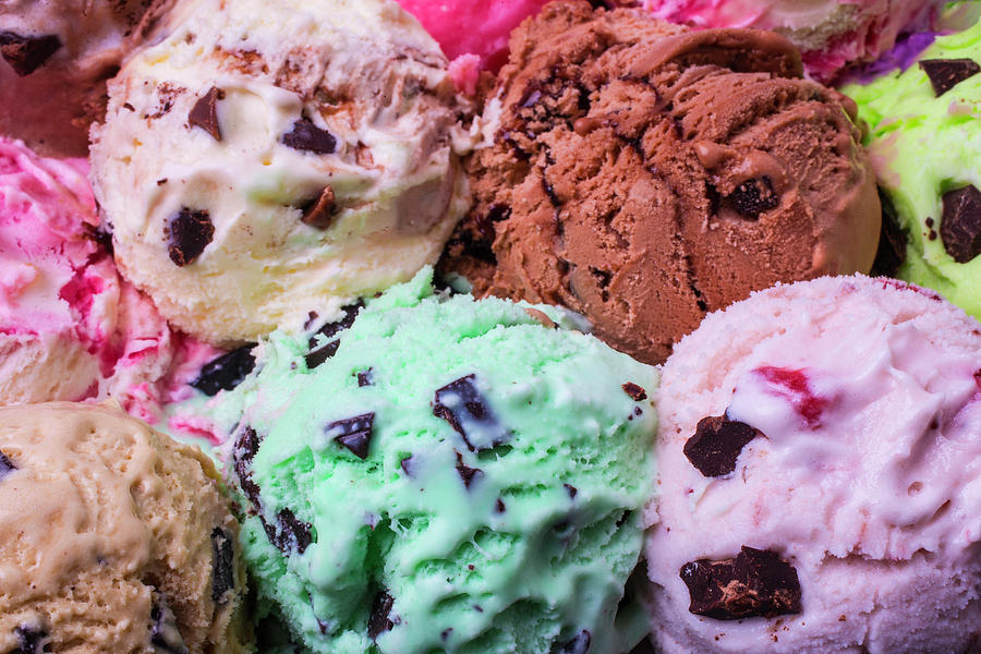 Ice Cream Photograph - Yummy Scoops Of Ice Cream by Garry Gay