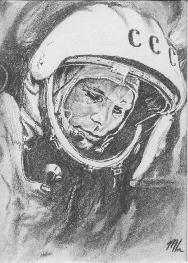 yuri gagarin drawing