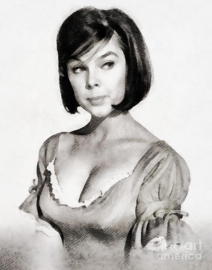 Hollywood Painting - Yvonne Craig, Vintage Actress by Esoterica Art Agency