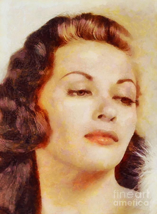 Yvonne De Carlo, Vintage Hollywood Actress Painting