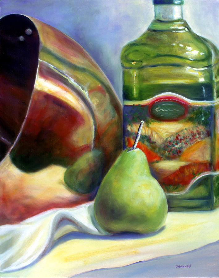 Pear Painting - Zabaglione Pan by Shannon Grissom