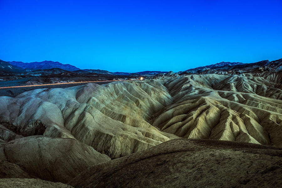 Death Valley National Park Photograph - Zabriskie Point Blue Hour by Paul Freidlund