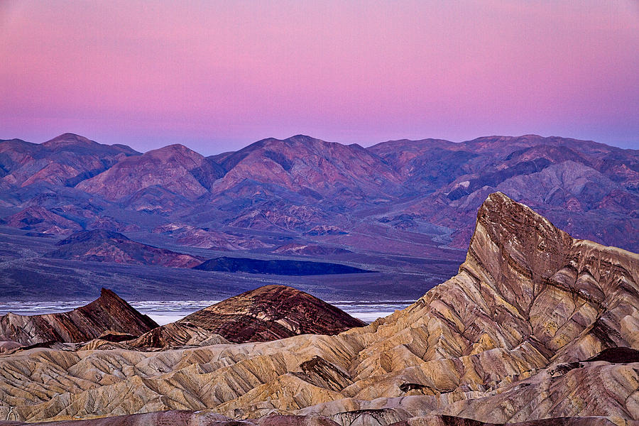 Zabriskie Point Before Dawn - Death Valley Photograph by Stuart Litoff