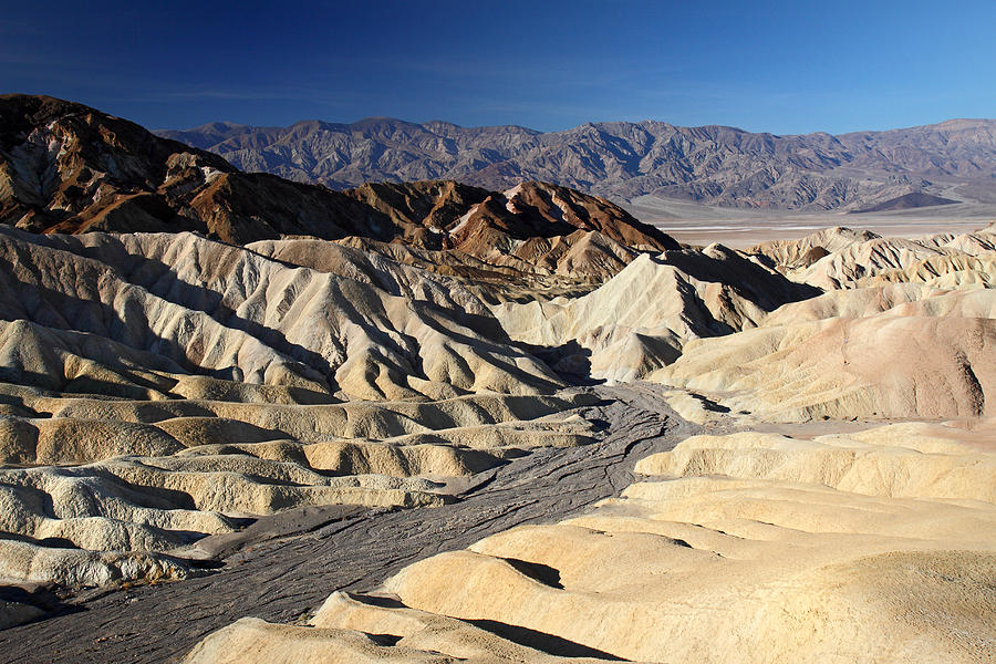 Mountain Photograph - Zabriskie point landscape in Death valley NP by Pierre Leclerc Photography