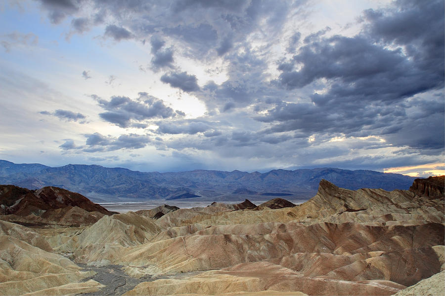Zabriskie point twilight Death Valley Photograph by Pierre Leclerc Photography