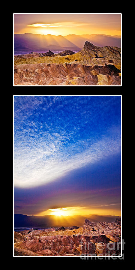 Desert Photograph - Zabriskie Sunset Duo by Greg Clure