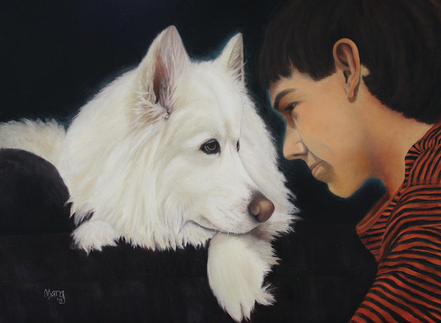 Zach and Lu Painting by Marg Wolf