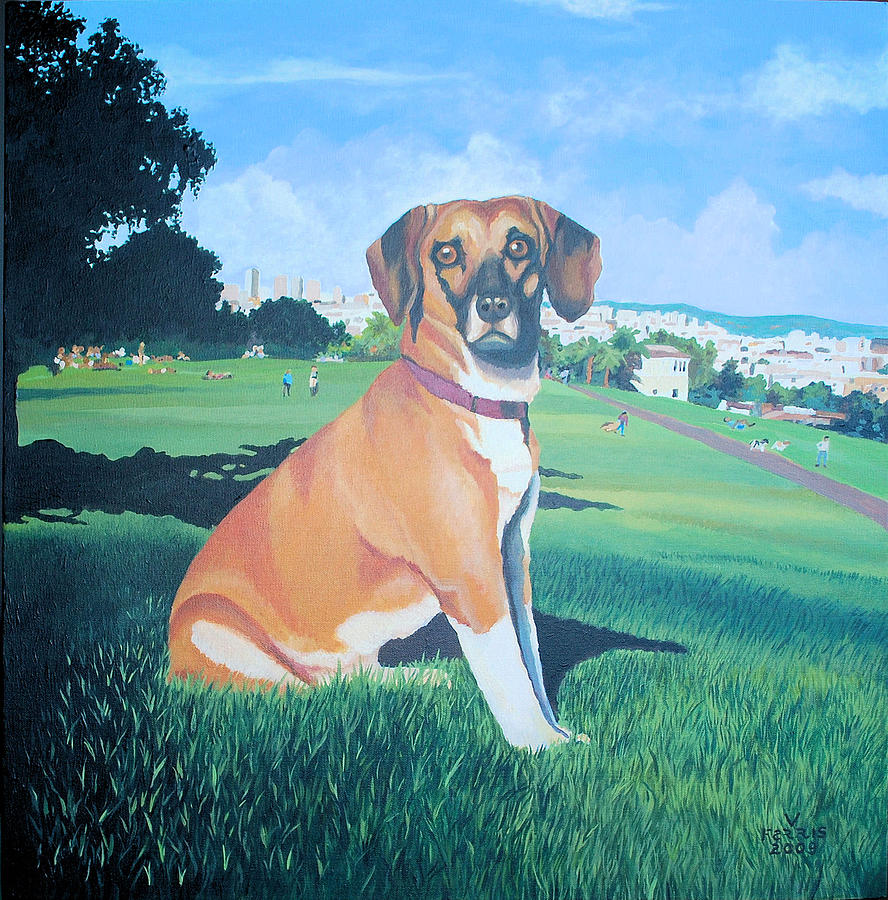 Dog Painting - Zachary by Vernon Farris