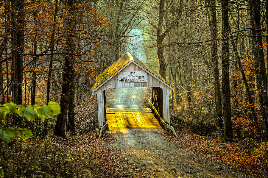 Zacke Cox Covered Bridge Photograph by Jack R Perry