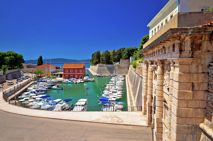 Zadar city gate and Fosa harbor view Photograph by Brch Photography