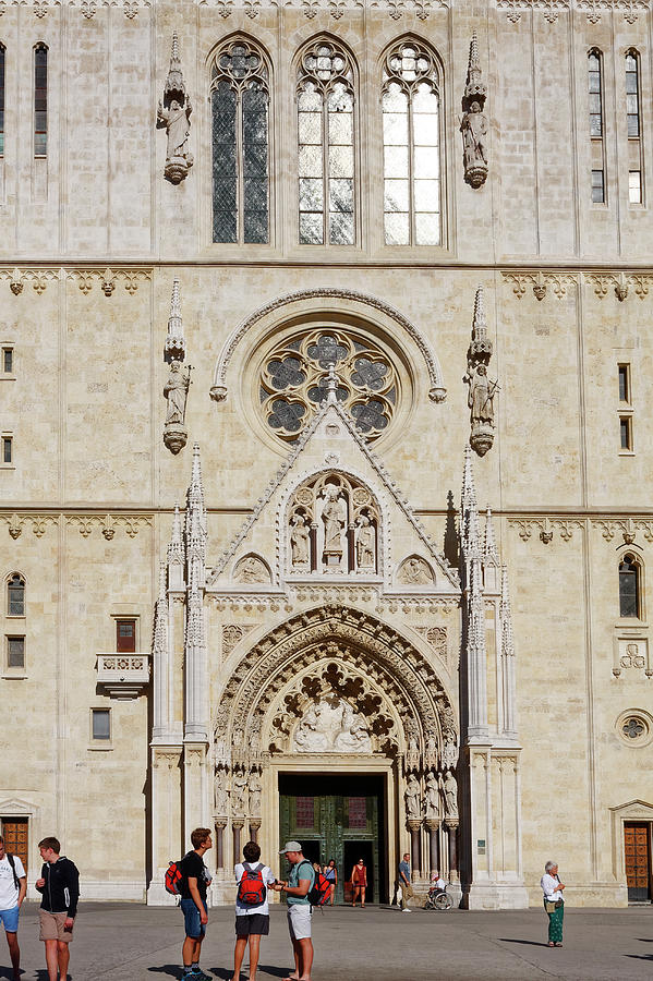 Zagreb Cathedral Facade Photograph by Sally Weigand