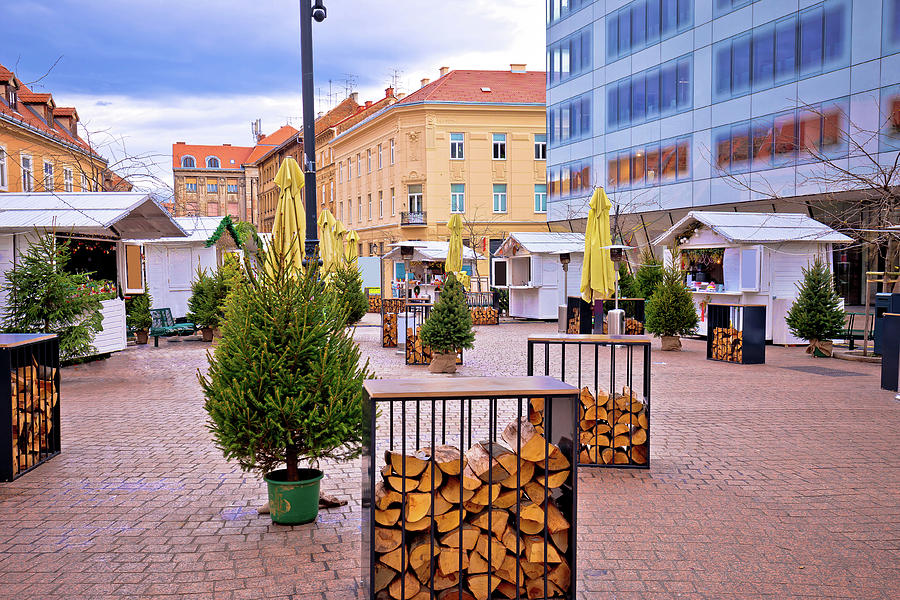 Zagreb Christmas market advent view Photograph by Brch Photography