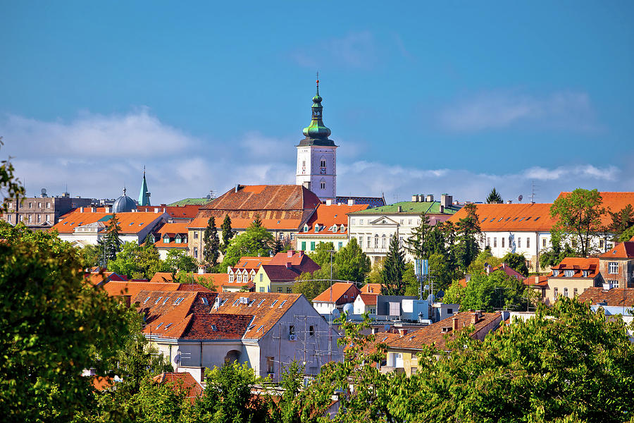 Zagreb historic upper town skyline view Photograph by Brch Photography