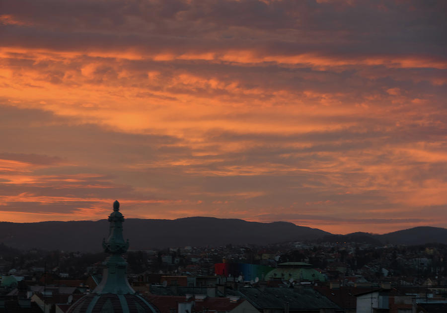Zagreb Sunset Photograph by Steven Richman