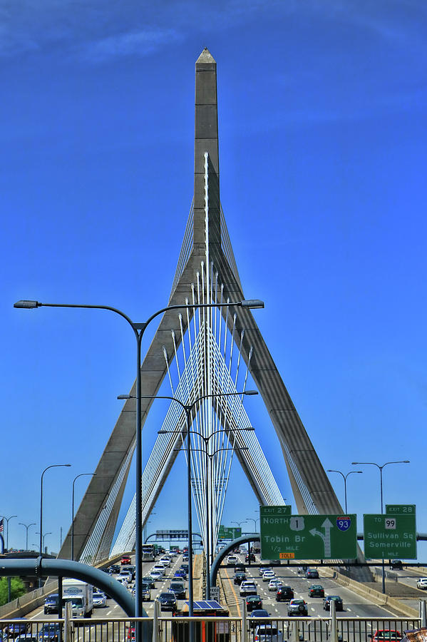 Zakim Bridge - Boston Photograph by Allen Beatty