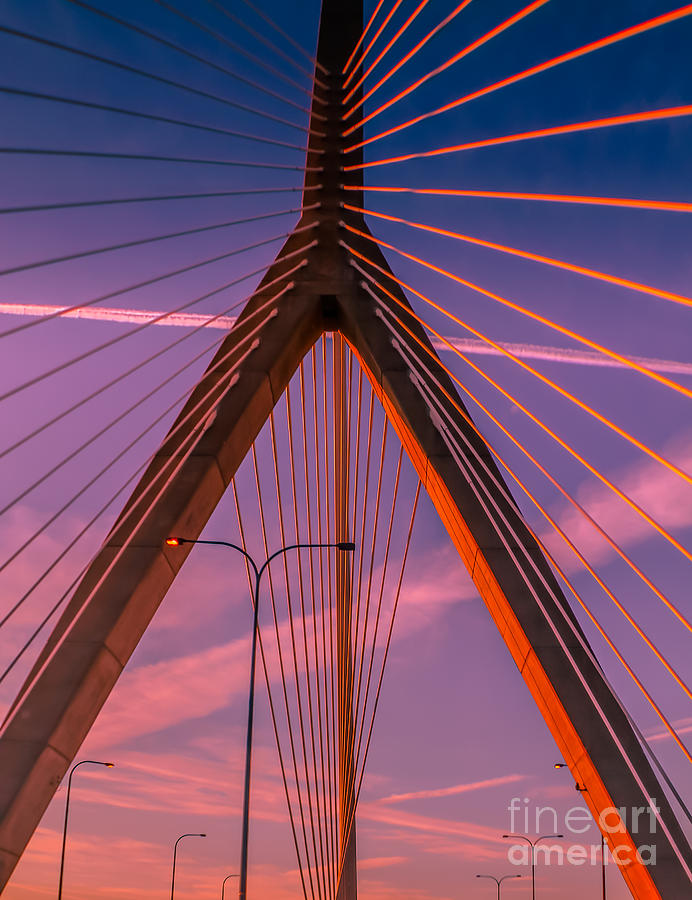 Zakim Bridge - Boston Photograph by Claudia M Photography
