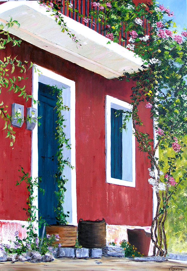 Landscape Painting - Zakinthos - Meso Gerakari by Lesuisse Viviane Landscape Painting - Zakinthos - Meso Gerakari by Lesuisse Viviane
