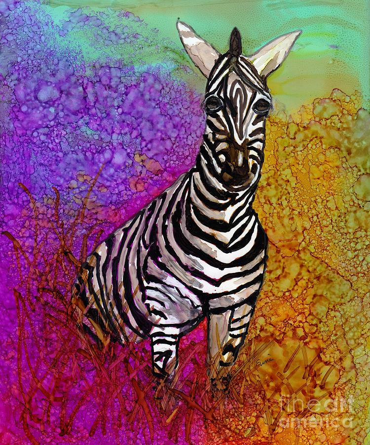 Zany Zebra  Painting by Eunice Warfel