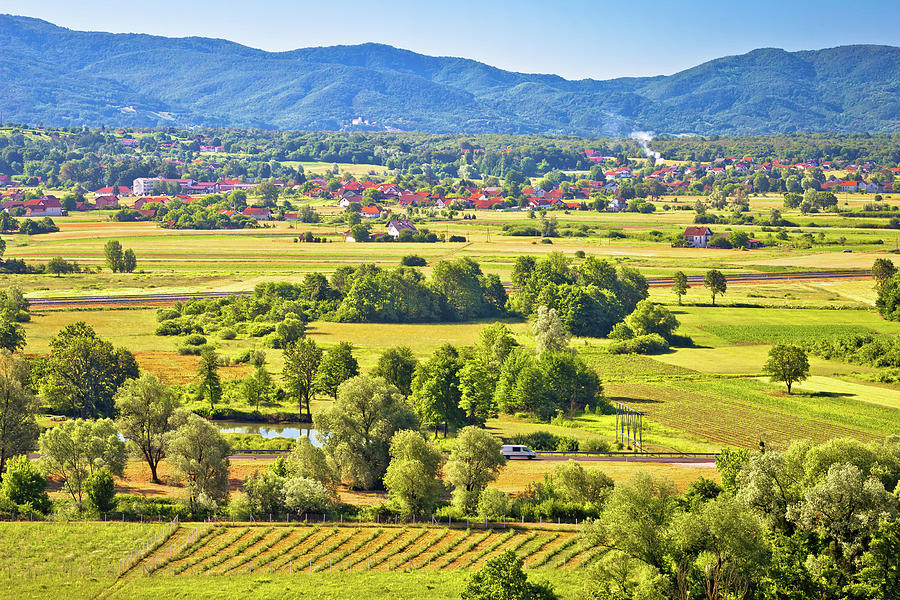 Zapresic area green landscape view Photograph by Brch Photography