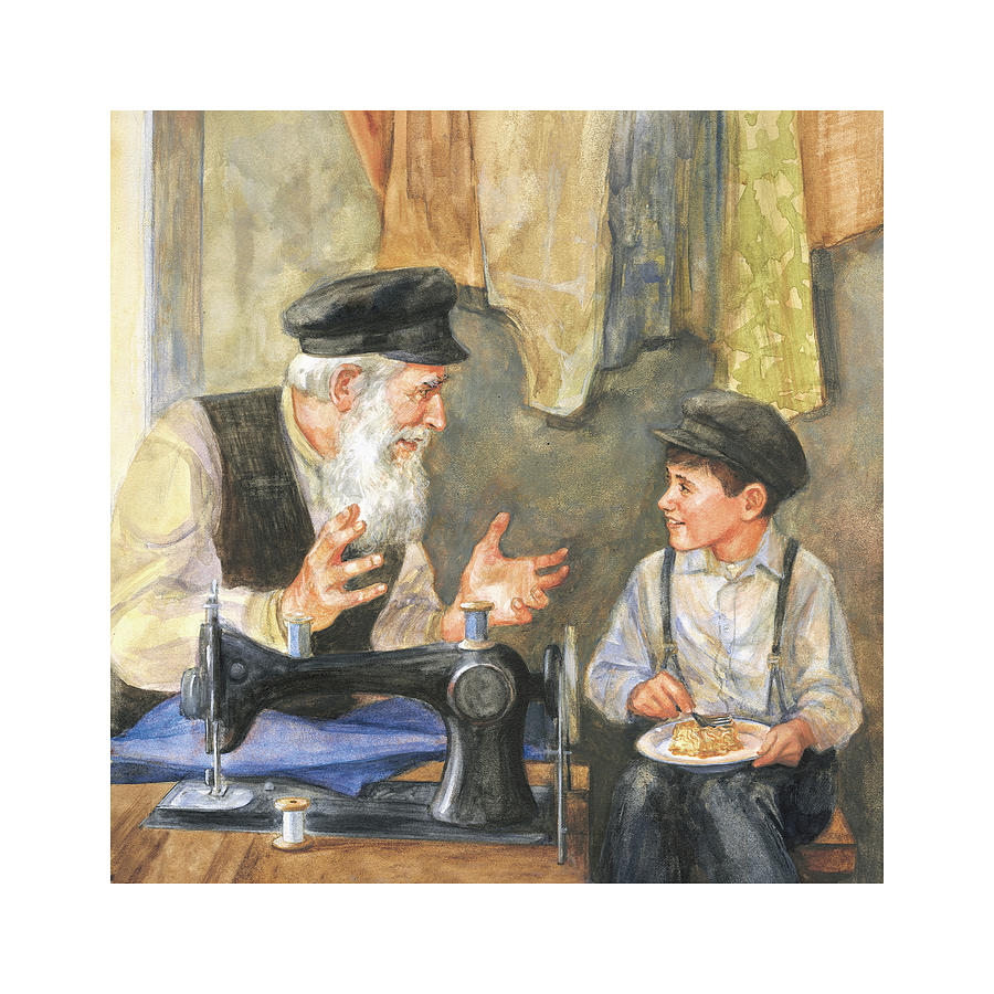 Zayde the Storyteller Painting by Laurie McGaw