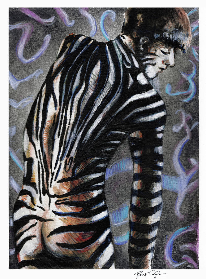 Zebra Boy at Dawn Painting by Rene Capone