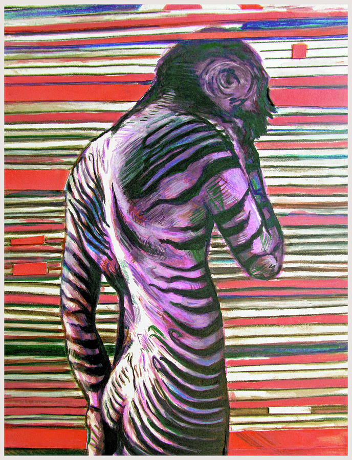 Zebra Boy Battle Wounds Painting by Rene Capone