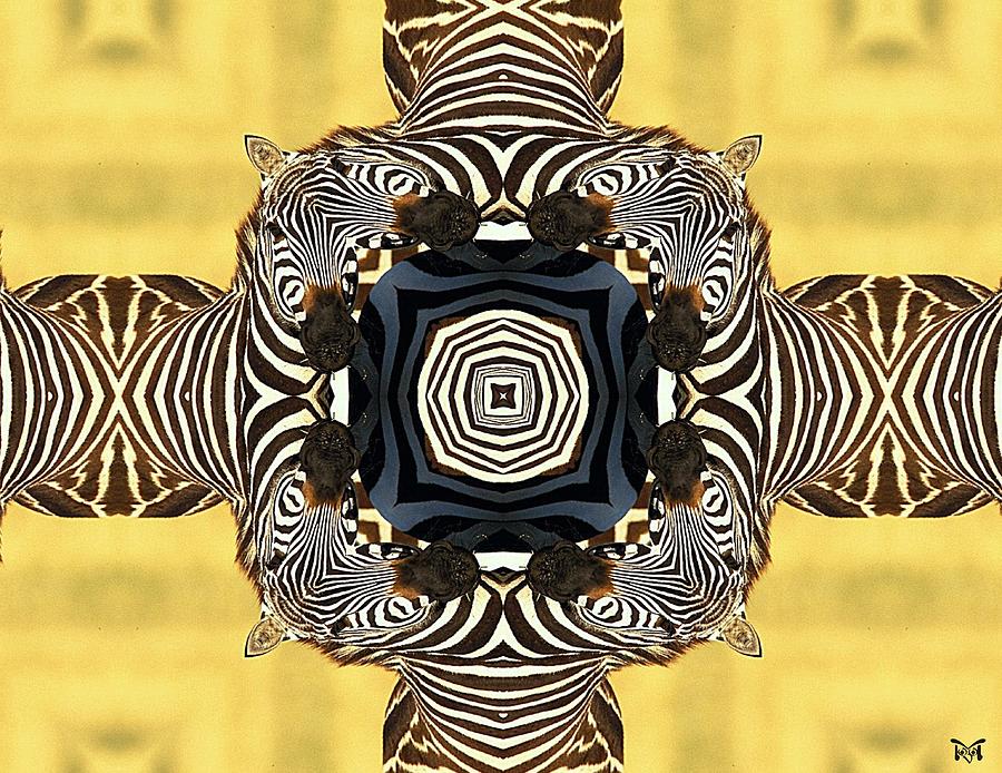 Zebra Cross Digital Art by Maria Watt