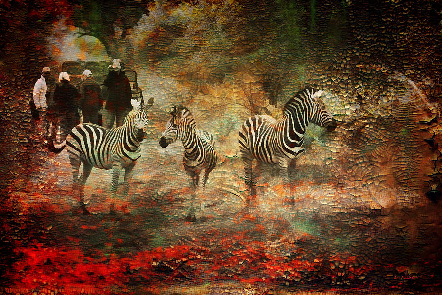 Zebra Crossing Digital Art by Sue Masterson