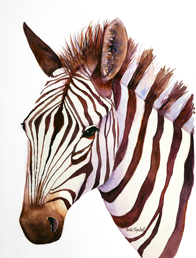 Zebra Face Painting by Renee Chastant