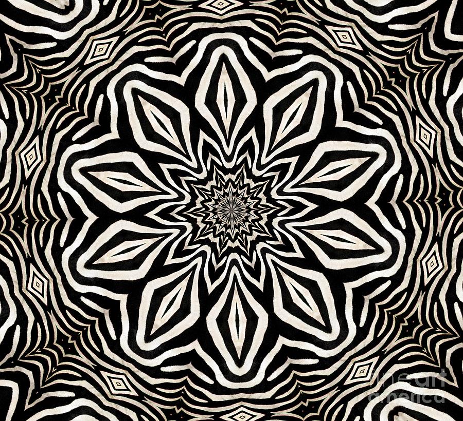 Zebra Fur Macro Kaleidoscope Mandala Abstract 1 Photograph by Rose Santuci-Sofranko