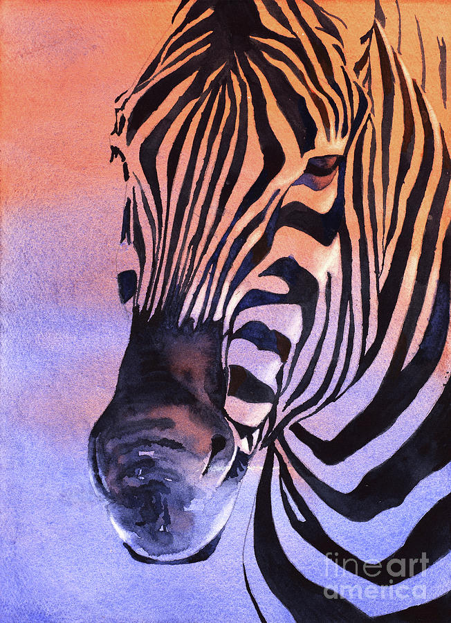 Zebra I Painting by Ryan Fox