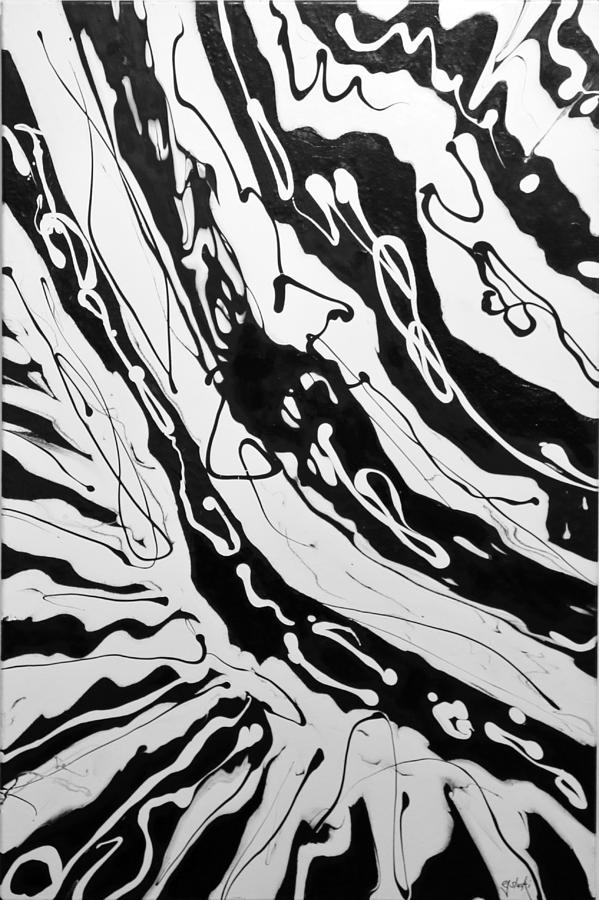 Zebra In Abstract I Painting by Carole Sluski