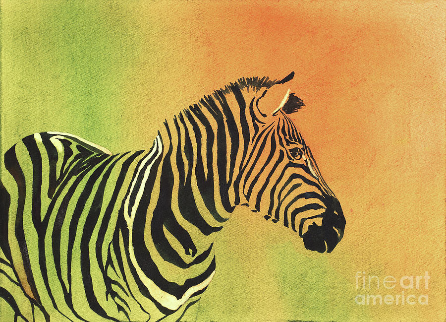 Zebra IV Painting by Ryan Fox