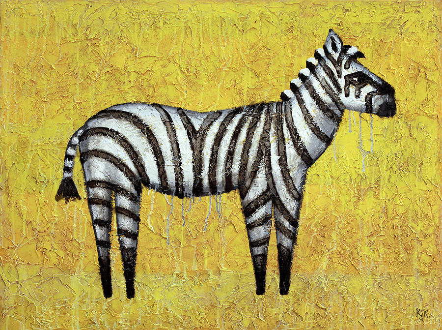 Abstract Painting - Zebra by Kelly King