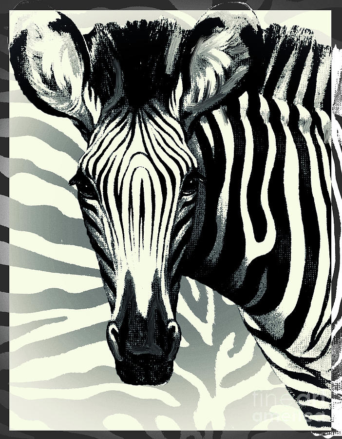 Zebra Painting by Mindy Sommers
