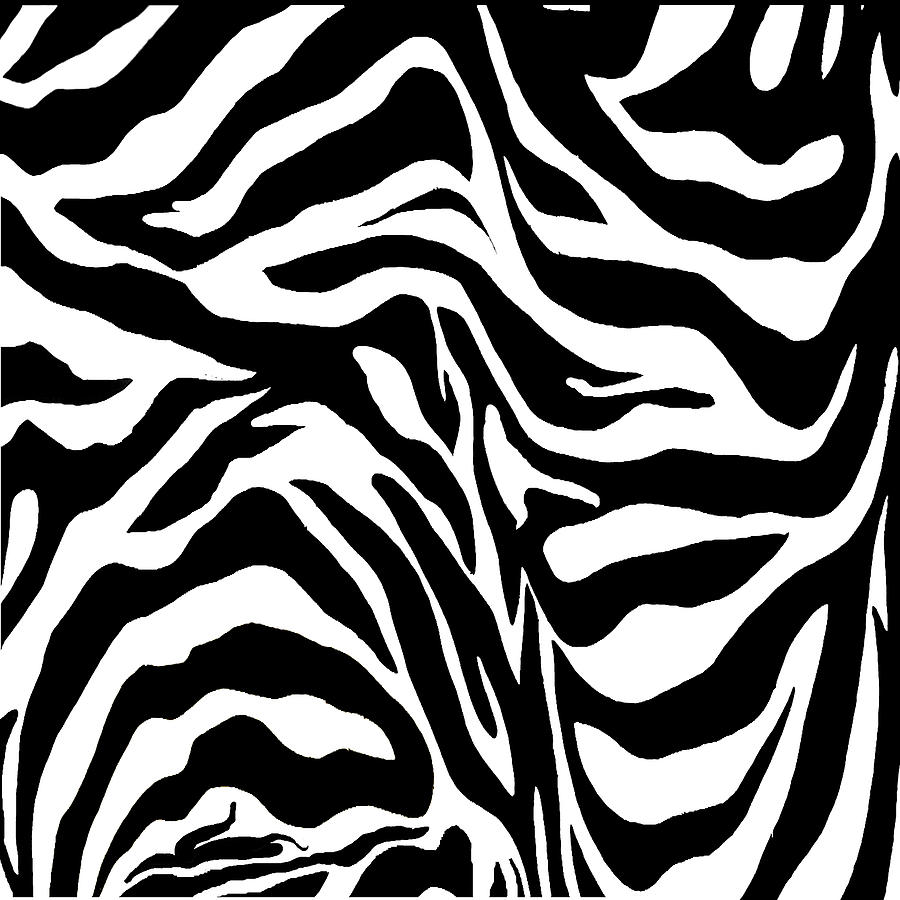 Zebra Print Digital Art by Paintings by Gretzky